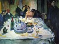 die Hochzeit des böhmischen Munchs auf der äußersten linken Seite 1925 Edvard Munch Expressionismus